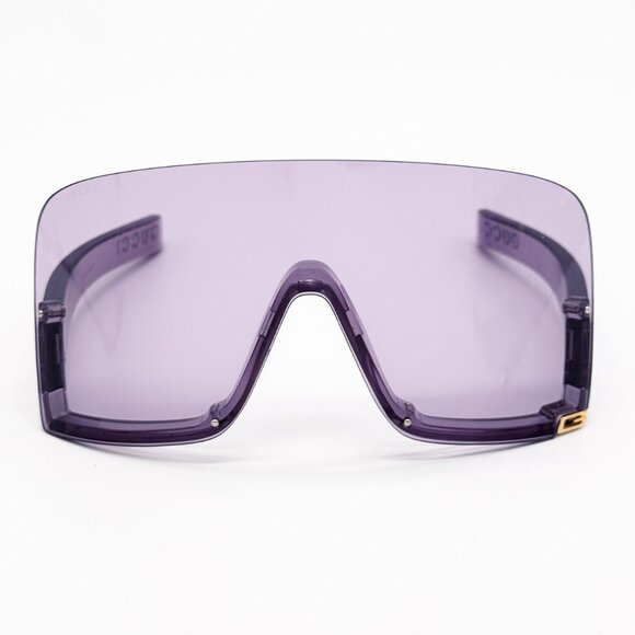 NEW GUCCI GG1631S 011 SUNGLASSES WOMEN VIOLET SHIELD EYEWEAR GUCCI - Picture 4 of 12